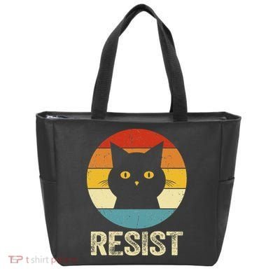 Funny Resist Retro Cat Resist Tote Bag