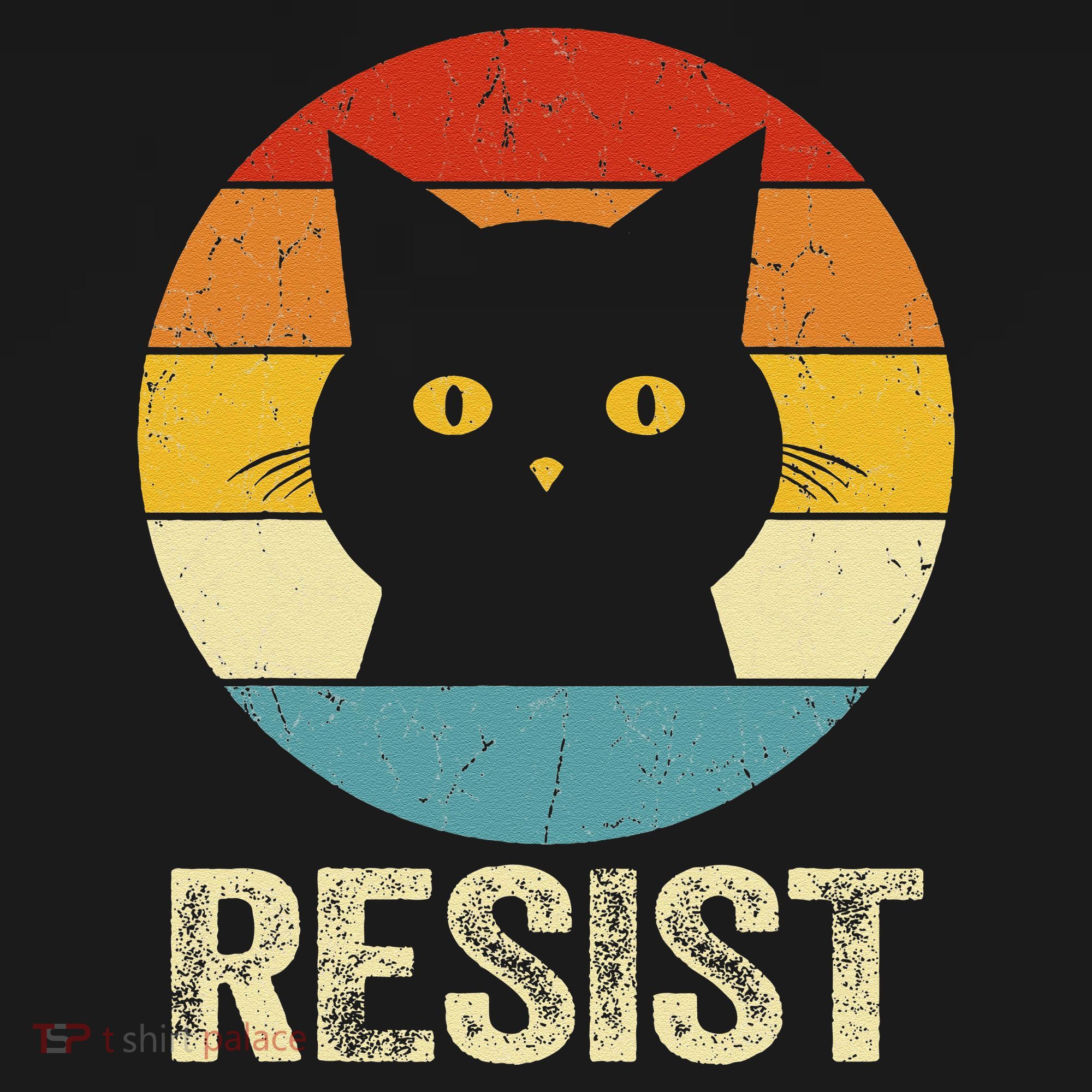 Funny Resist Retro Cat Resist Tote Bag
