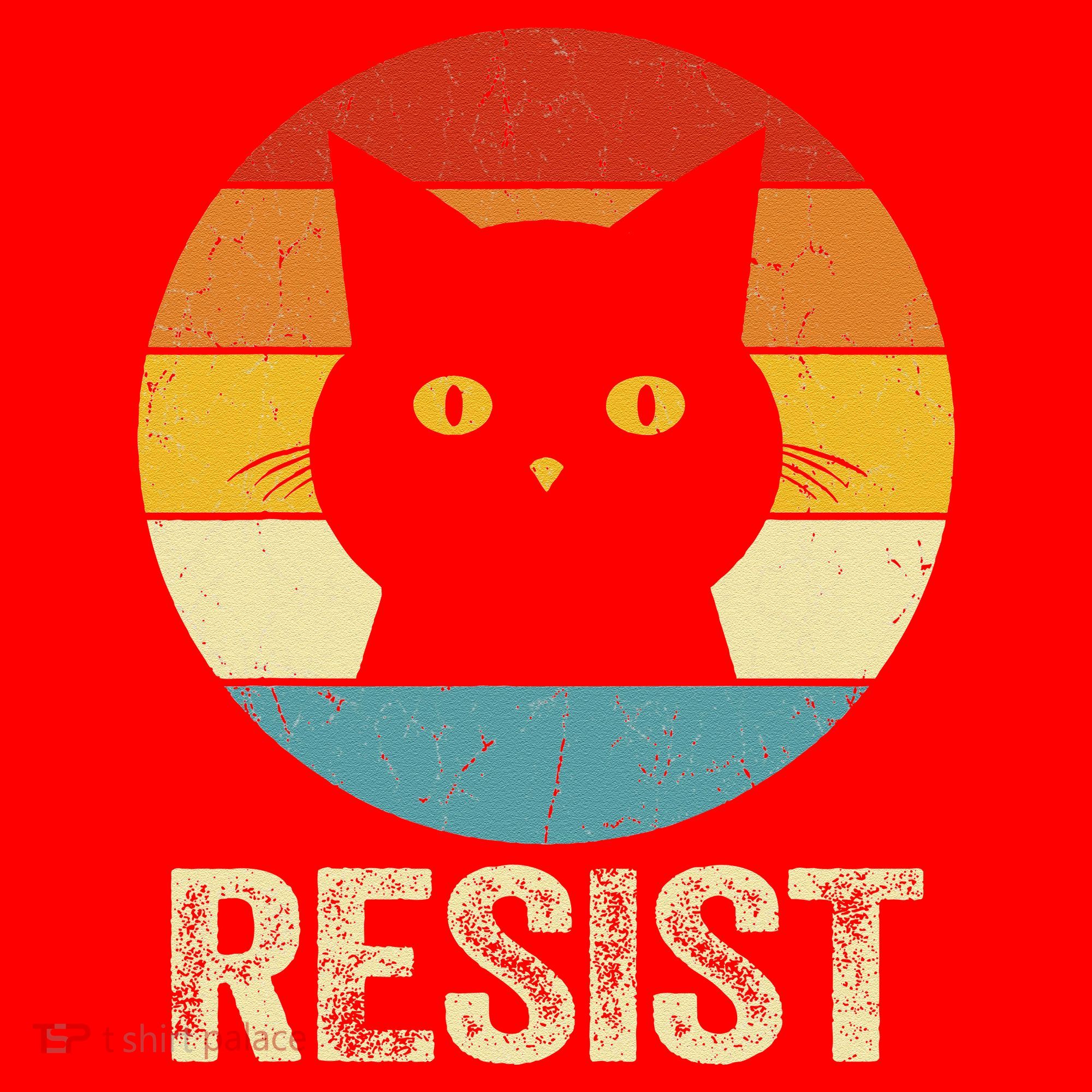 Funny Resist Retro Cat Resist Santa Hat
