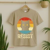 Funny Resist Retro Cat Resist T-Shirt thumb 2