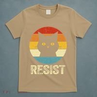 Funny Resist Retro Cat Resist T-Shirt thumb 5