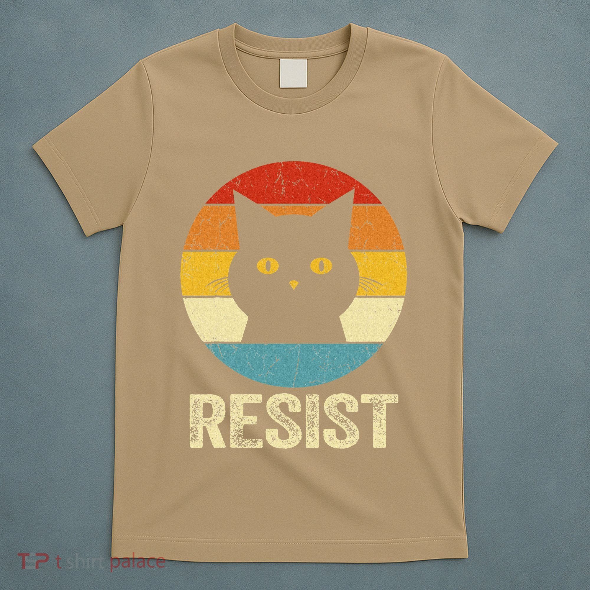 Funny Resist Retro Cat Resist T-Shirt
