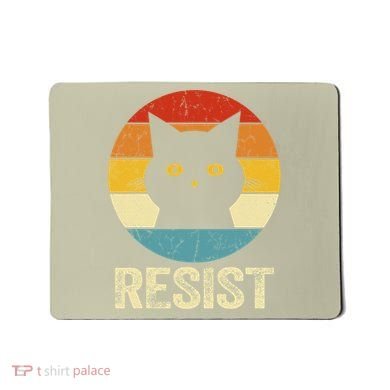 Funny Resist Retro Cat Resist Mousepad