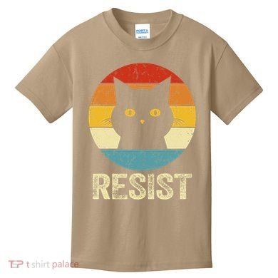 Funny Resist Retro Cat Resist Kids T-Shirt