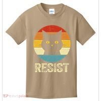 Funny Resist Retro Cat Resist Kids T-Shirt thumb 0
