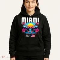 Formula Racing Retro Miami Circuit Usa Flag Race Car Fans Hoodie thumb 5