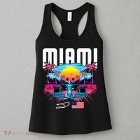 Formula Racing Retro Miami Circuit Usa Flag Race Car Fans Women's Tank Top thumb 3