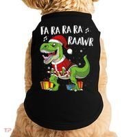 Fa Ra Ra Ra Ra Rawr Santa Dinosaur T Rex Funny Christmas Gift Doggie Tank thumb 0