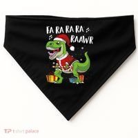 Fa Ra Ra Ra Ra Rawr Santa Dinosaur T Rex Funny Christmas Gift USA-Made Doggie Bandana thumb 0
