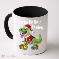 Fa Ra Ra Ra Ra Rawr Santa Dinosaur T Rex Funny Christmas Gift Coffee Mug thumb 0