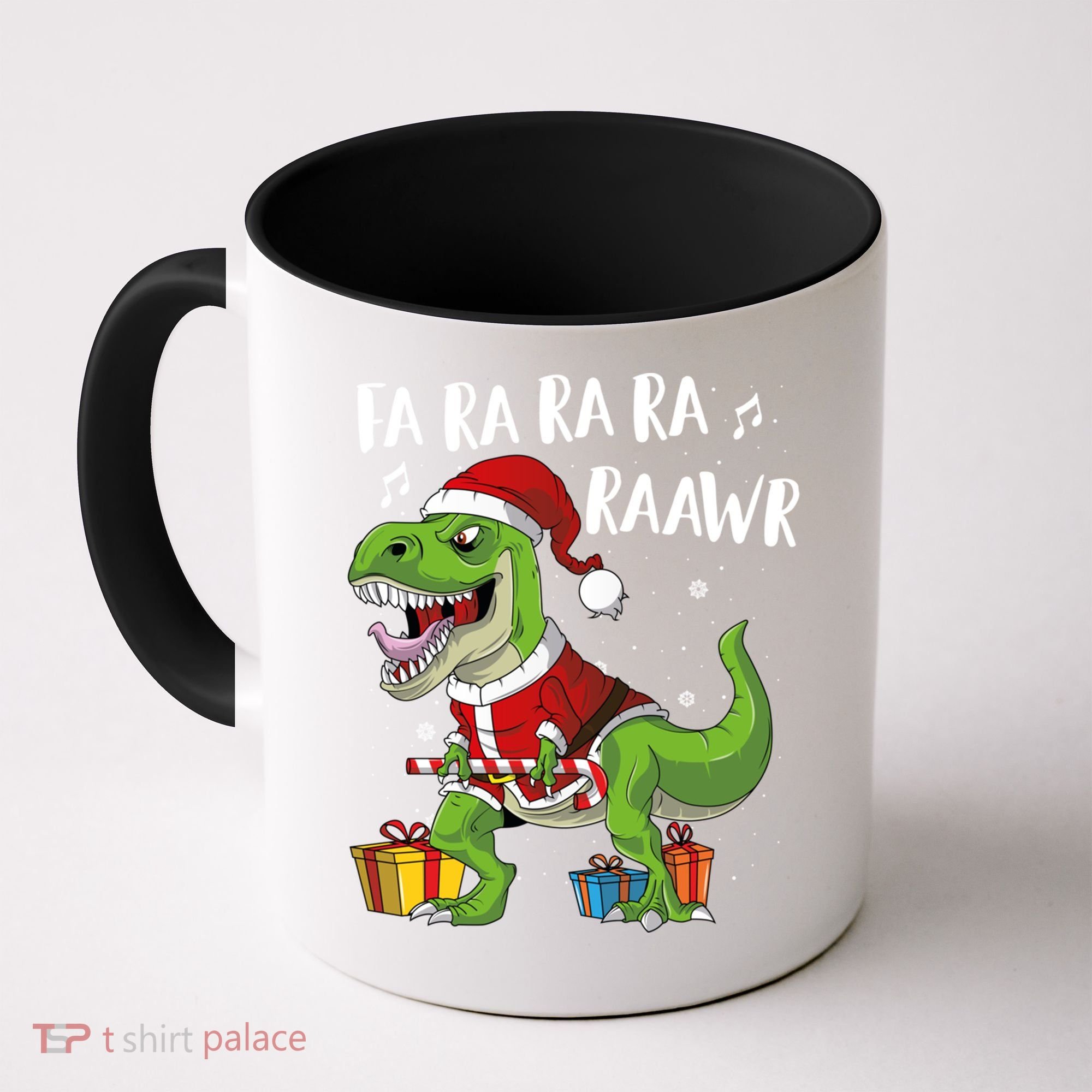 Fa Ra Ra Ra Ra Rawr Santa Dinosaur T Rex Funny Christmas Gift Coffee Mug