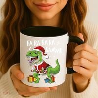 Fa Ra Ra Ra Ra Rawr Santa Dinosaur T Rex Funny Christmas Gift Coffee Mug thumb 3