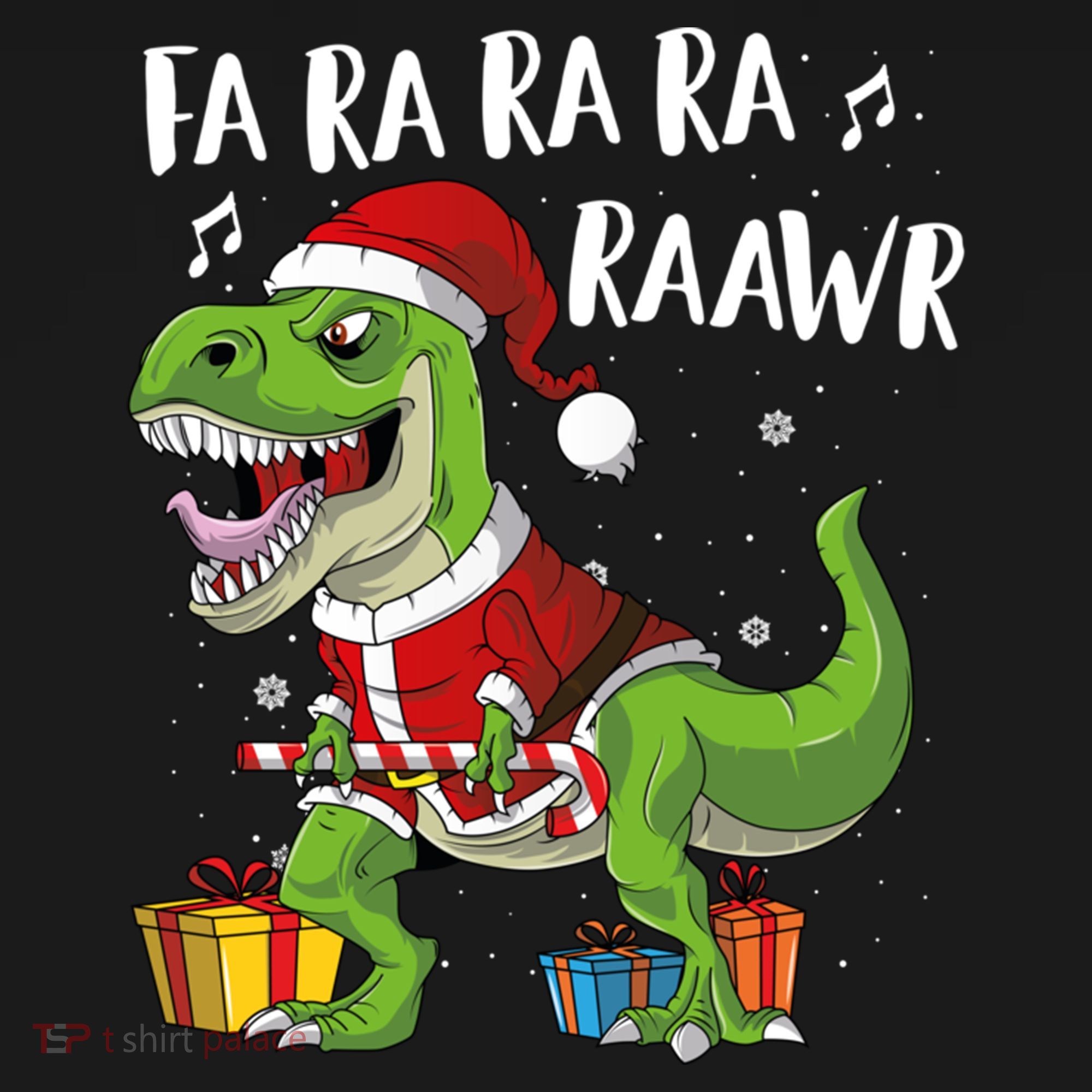 Fa Ra Ra Ra Ra Rawr Santa Dinosaur T Rex Funny Christmas Gift Women's Hoodie