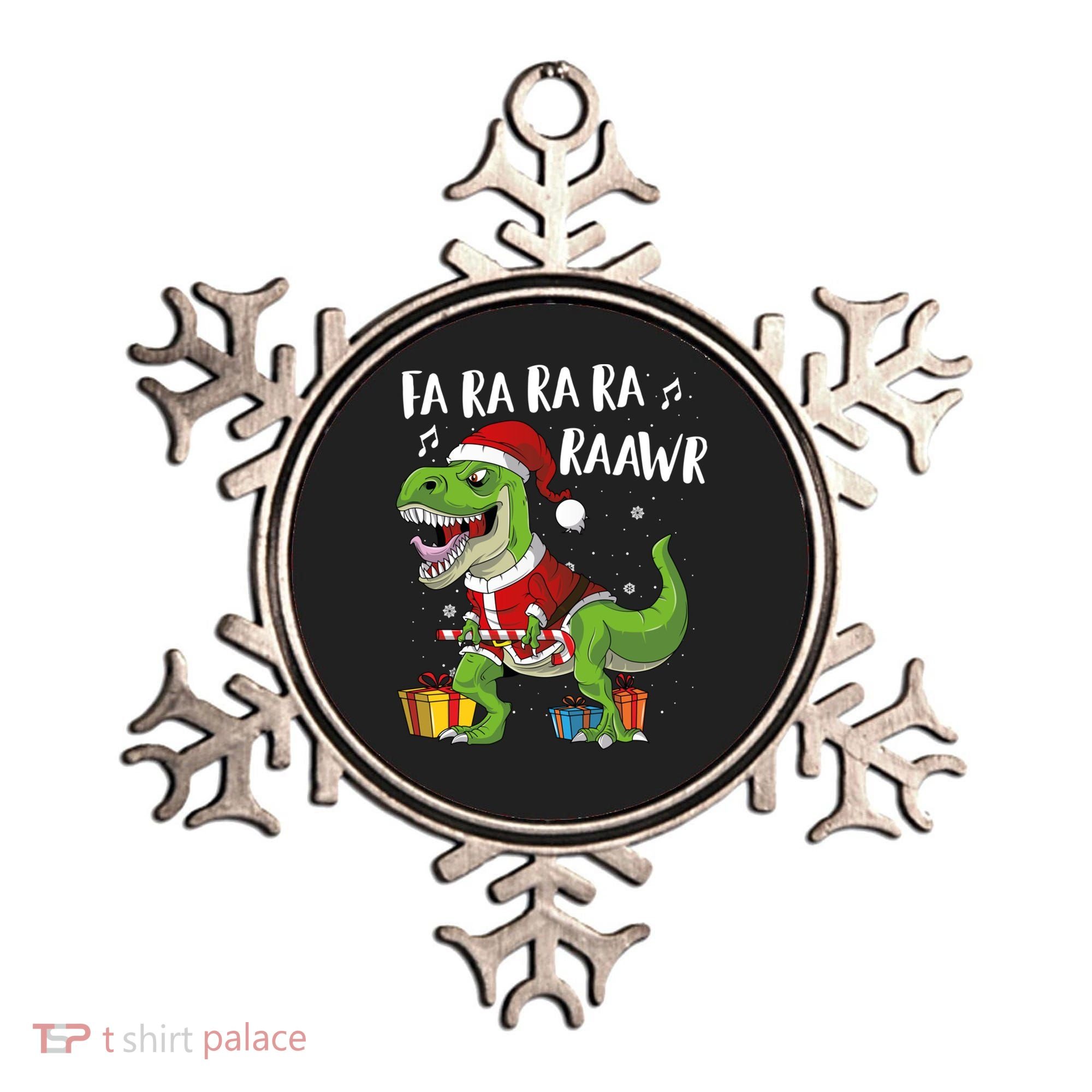 Fa Ra Ra Ra Ra Rawr Santa Dinosaur T Rex Funny Christmas Gift Ornament