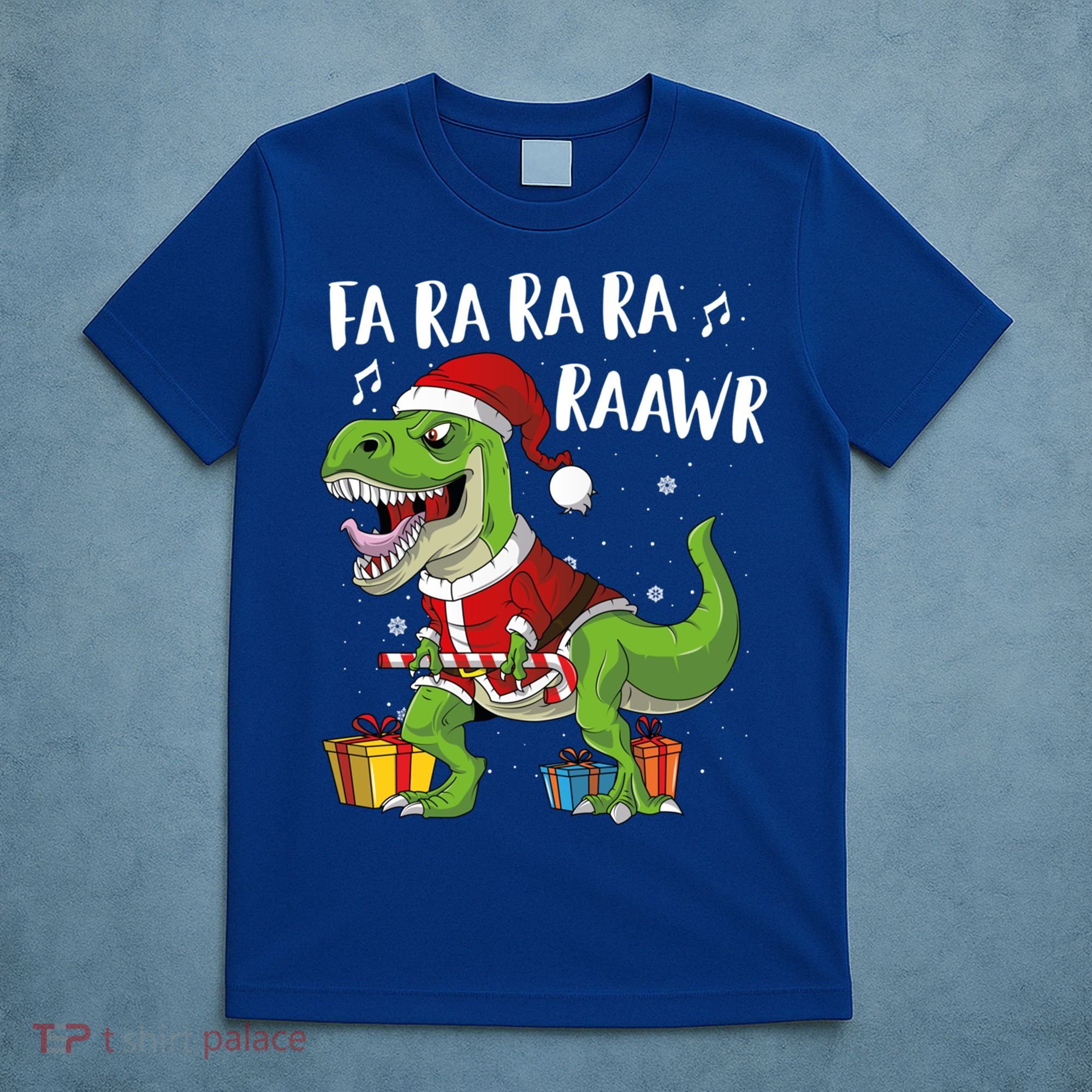 Fa Ra Ra Ra Ra Rawr Santa Dinosaur T Rex Funny Christmas Gift T-Shirt
