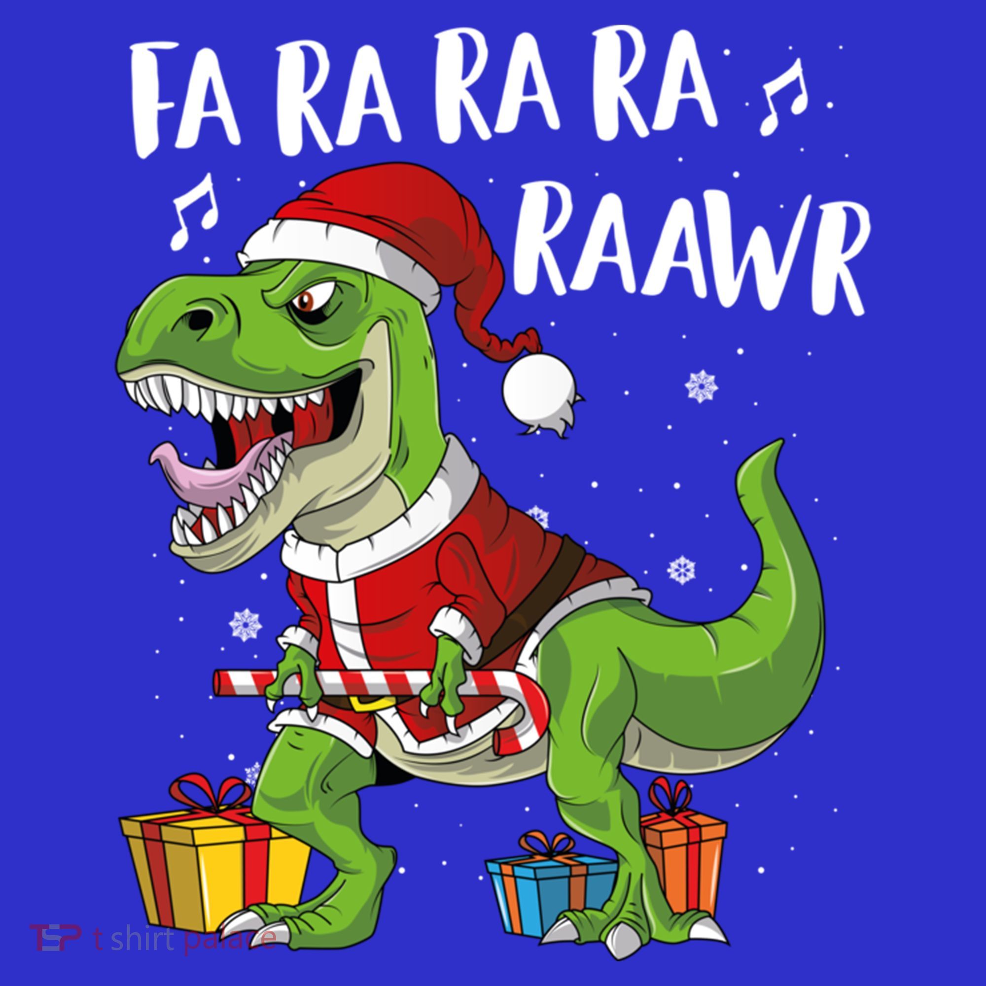 Fa Ra Ra Ra Ra Rawr Santa Dinosaur T Rex Funny Christmas Gift Women's Tank Top