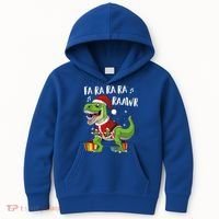 Fa Ra Ra Ra Ra Rawr Santa Dinosaur T Rex Funny Christmas Gift Kids Hoodie thumb 0