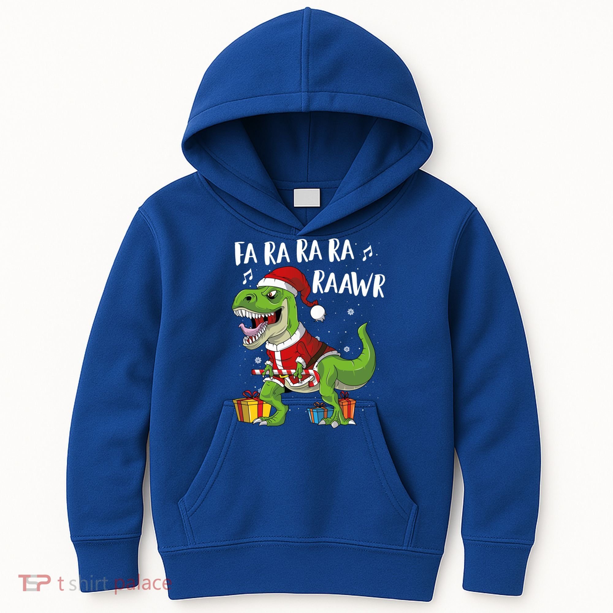 Fa Ra Ra Ra Ra Rawr Santa Dinosaur T Rex Funny Christmas Gift Kids Hoodie