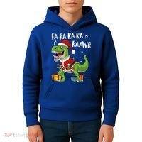 Fa Ra Ra Ra Ra Rawr Santa Dinosaur T Rex Funny Christmas Gift Kids Hoodie thumb 4