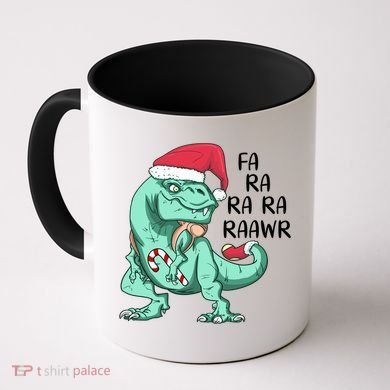 Fa Ra Ra Ra Raawr Christmas T Rex Dinosaur Coffee Mug