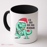 Fa Ra Ra Ra Raawr Christmas T Rex Dinosaur Coffee Mug thumb 0