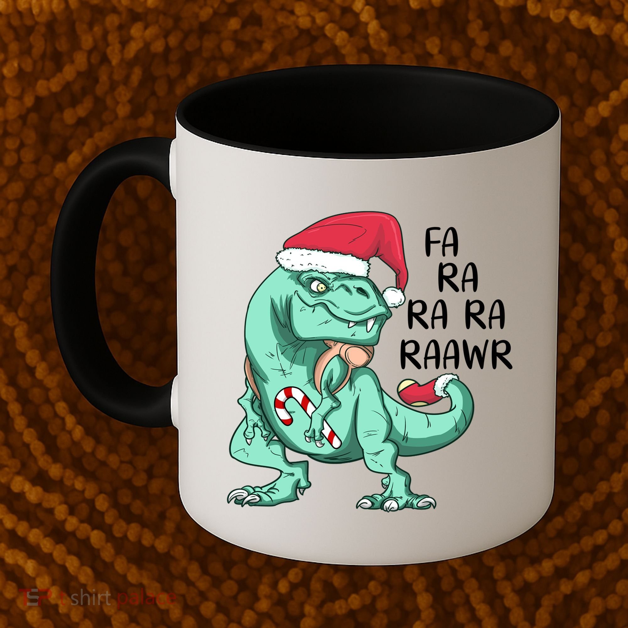 Fa Ra Ra Ra Raawr Christmas T Rex Dinosaur Coffee Mug