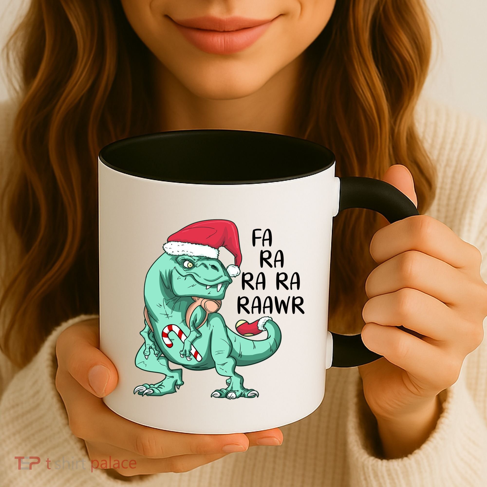 Fa Ra Ra Ra Raawr Christmas T Rex Dinosaur Coffee Mug