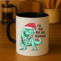 Fa Ra Ra Ra Raawr Christmas T Rex Dinosaur Coffee Mug thumb 4
