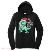 Fa Ra Ra Ra Raawr Christmas T Rex Dinosaur Women's Hoodie thumb 0
