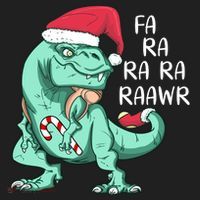 Fa Ra Ra Ra Raawr Christmas T Rex Dinosaur Hat thumb 2