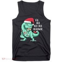 Fa Ra Ra Ra Raawr Christmas T Rex Dinosaur Tank Top thumb 0