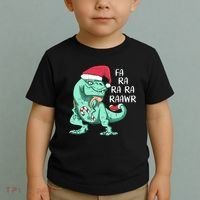 Fa Ra Ra Ra Raawr Christmas T Rex Dinosaur Toddler T-Shirt thumb 2