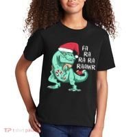 Fa Ra Ra Ra Raawr Christmas T Rex Dinosaur Kids T-Shirt thumb 2