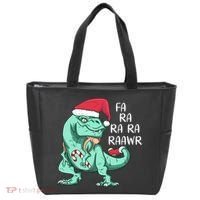 Fa Ra Ra Ra Raawr Christmas T Rex Dinosaur Tote Bag thumb 0