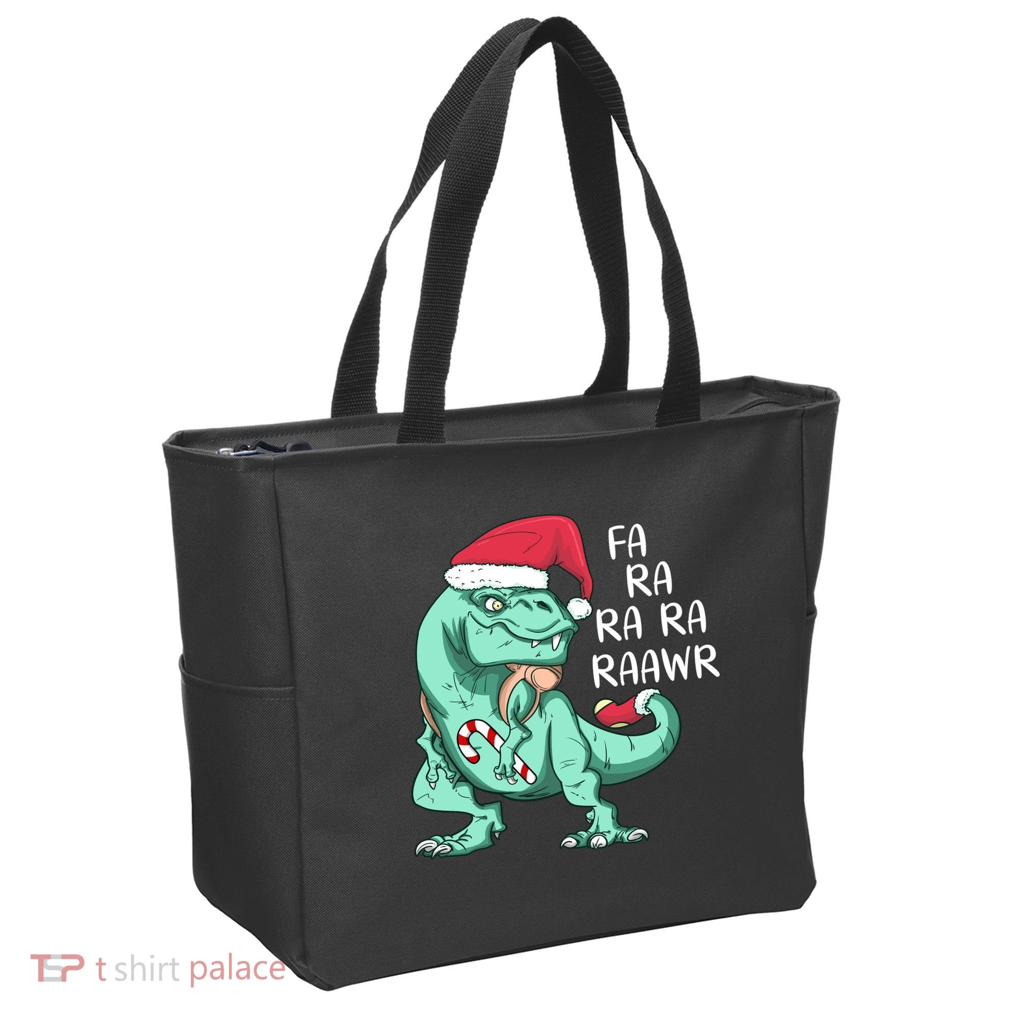 Fa Ra Ra Ra Raawr Christmas T Rex Dinosaur Tote Bag