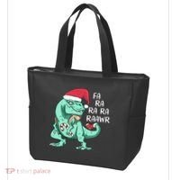 Fa Ra Ra Ra Raawr Christmas T Rex Dinosaur Tote Bag thumb 3