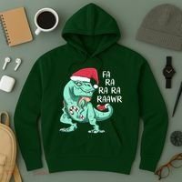 Fa Ra Ra Ra Raawr Christmas T Rex Dinosaur Hoodie thumb 3