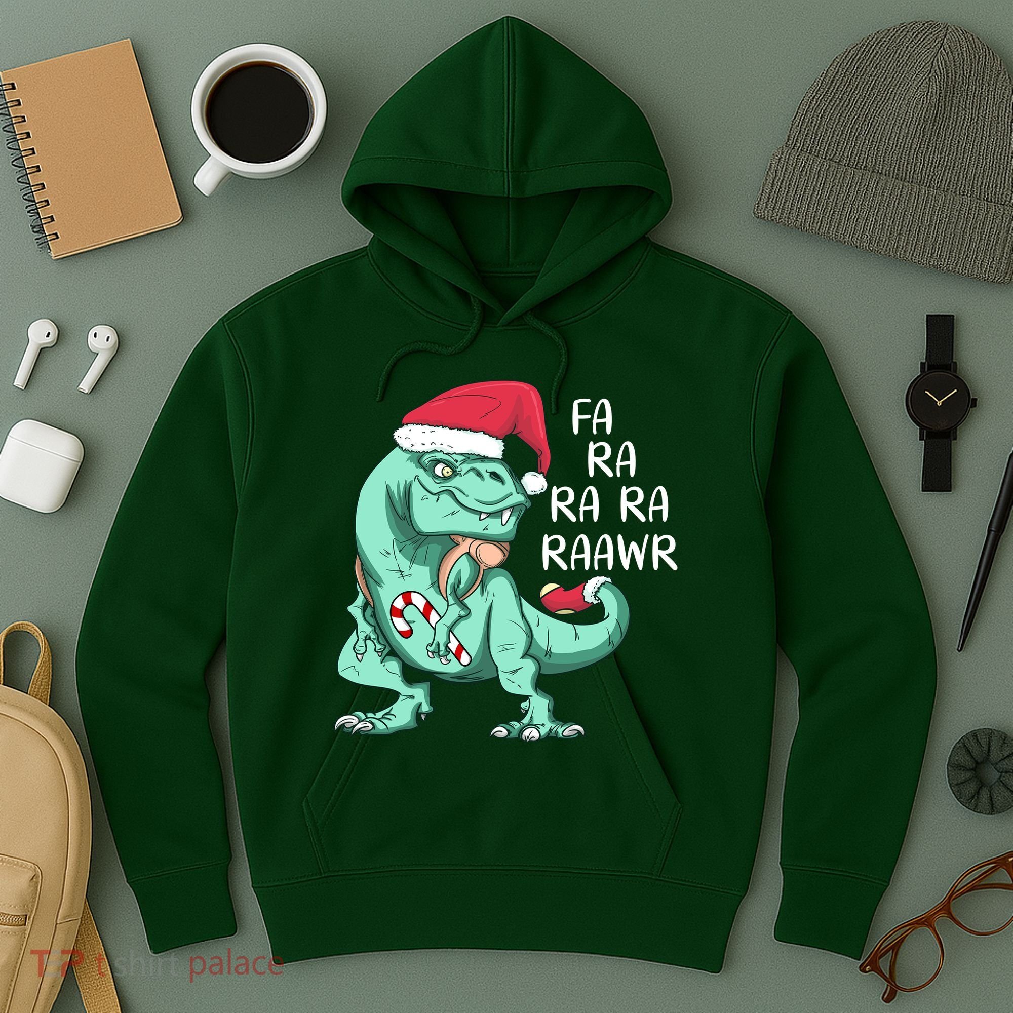 Fa Ra Ra Ra Raawr Christmas T Rex Dinosaur Hoodie