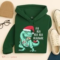 Fa Ra Ra Ra Raawr Christmas T Rex Dinosaur Hoodie thumb 4
