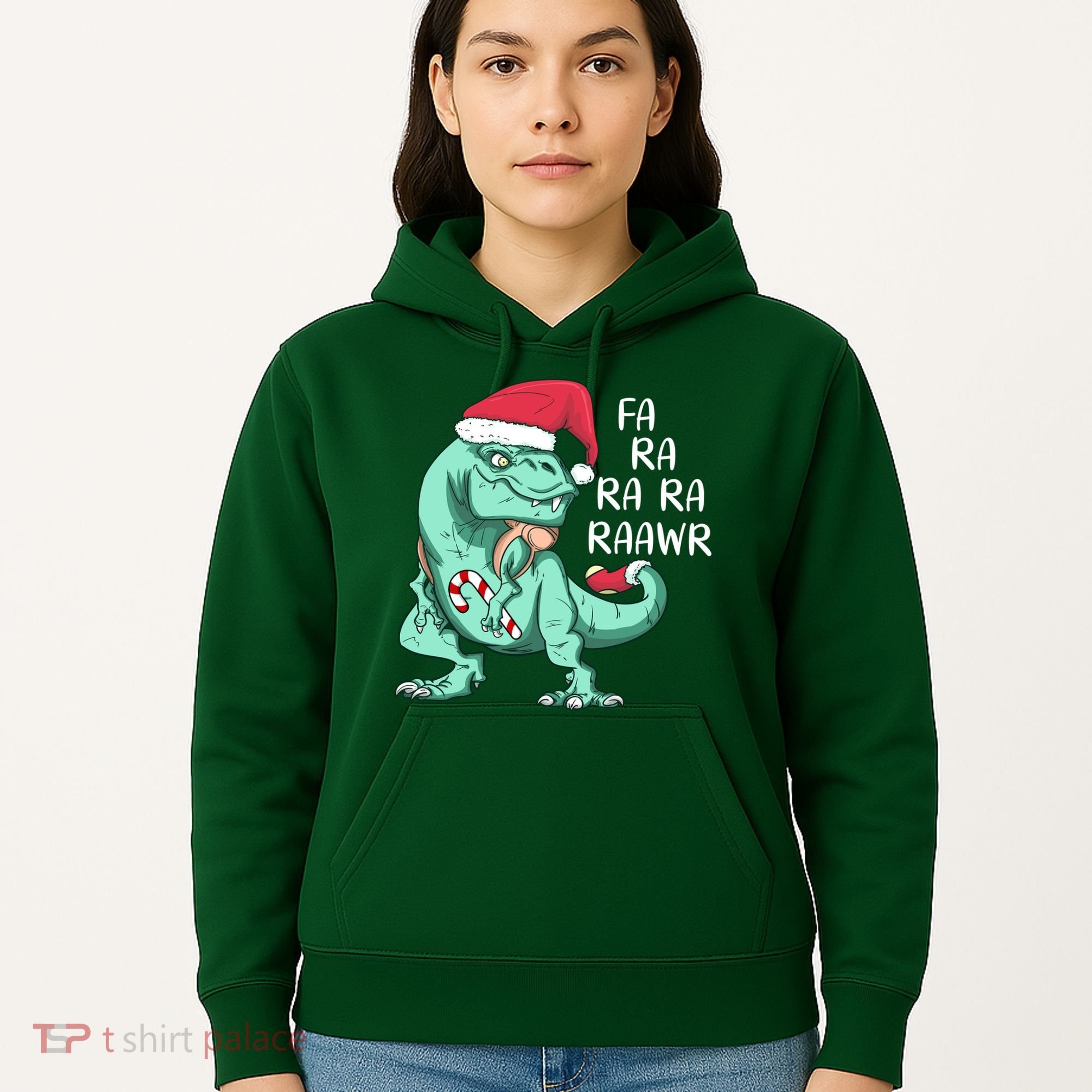 Fa Ra Ra Ra Raawr Christmas T Rex Dinosaur Hoodie