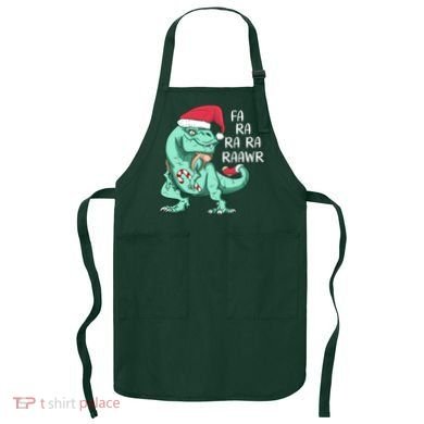 Fa Ra Ra Ra Raawr Christmas T Rex Dinosaur Apron