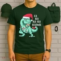 Fa Ra Ra Ra Raawr Christmas T Rex Dinosaur T-Shirt thumb 6