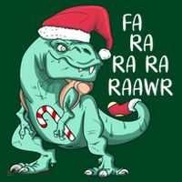 Fa Ra Ra Ra Raawr Christmas T Rex Dinosaur T-Shirt thumb 7