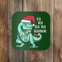 Fa Ra Ra Ra Raawr Christmas T Rex Dinosaur Coaster thumb 0