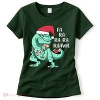 Fa Ra Ra Ra Raawr Christmas T Rex Dinosaur Women's T-Shirt thumb 0