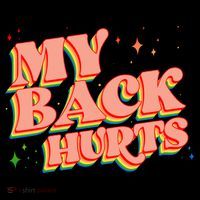 Funny Retro Rainbow My Back Hurts Women's Hoodie thumb 2