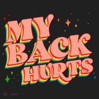 Funny Retro Rainbow My Back Hurts Tumbler thumb 3