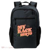 Funny Retro Rainbow My Back Hurts Backpack thumb 0