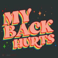 Funny Retro Rainbow My Back Hurts Mousepad thumb 1
