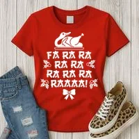 Fa Ra Ra Christmas Duck Women's T-Shirt thumb 3
